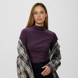 Body z modalem - XS - ciemnofioletowy - damska - Reserved - ZH838-49X