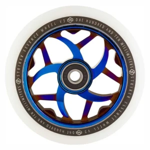 Striker Essence V3 110mm kółko do hulajnogi wyczynowej | White Blue Chrome