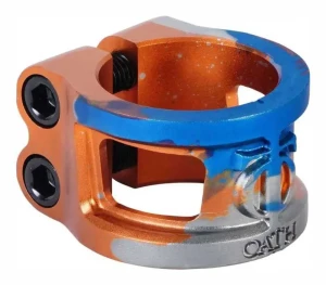 Oath Cage V2 zacisk do hulajnogi wyczynowej | Titanium Orange Blue