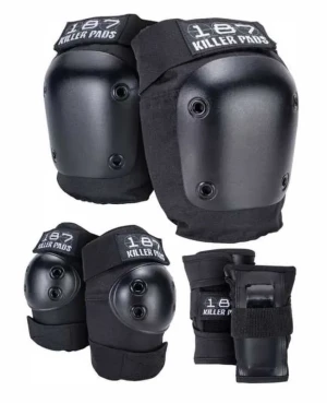 187 Killer Pads Six Pack zestaw ochraniaczy | Black
