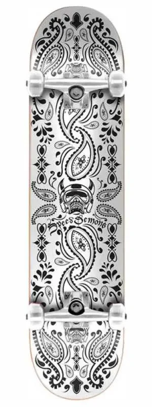 Speed Demons Bandana deskorolka | 7.75" Black White
