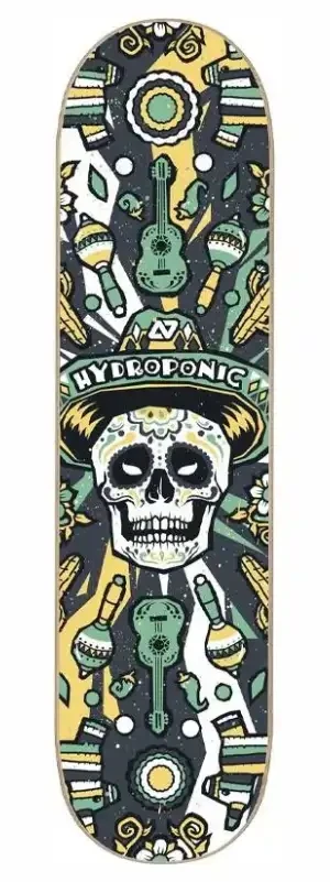 Hydroponic Mexican Skull 2.0 deck do deskorolki | Black