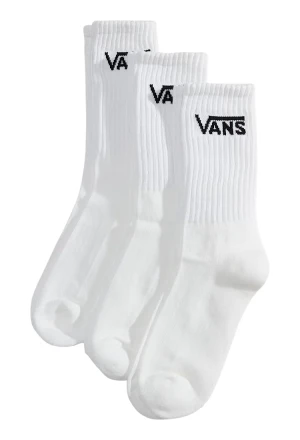 Vans Classic Crew skarpetki / 3 pary | White