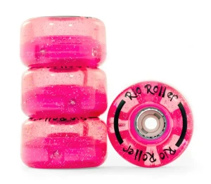 Rio Roller Light-Up kółka do wrotek | Pink Glitter