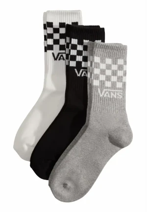Vans Classic Check Crew skarpetki / 3 pary | Black White Gray