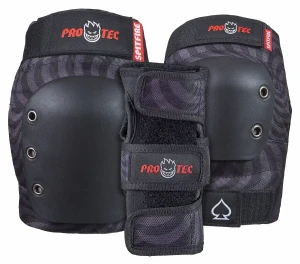 Pro-Tec x Spitfire Street zestaw ochraniaczy | Swirl Black