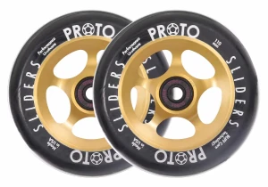 Proto Sliders 110mm kółka do hulajnogi wyczynowej | Black on Gold
