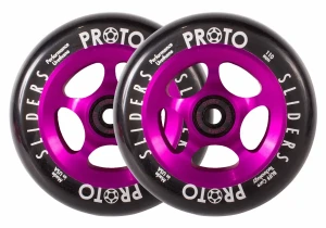 Proto Sliders 110mm kółka do hulajnogi wyczynowej | Black on Purple