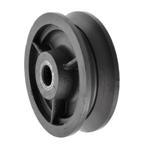 100mm Cast Iron V Grooved Wheel 20mm Roller Bearing 250kg | Ross Castors