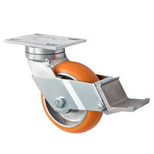 CC Apex Kingpinless Swivel Castor – 150mm Ergonomic Donut Wheel with Techlock Brake (454kg Load Capacity) | Ross Castors