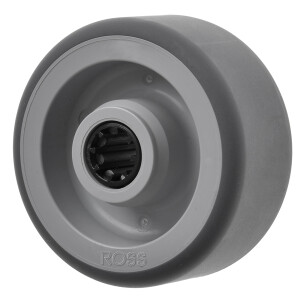 100mm Grey non marking Thermoplastic Rubber Wheel | Ross Castors