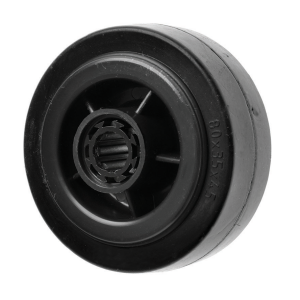 100mm Black Rubber Wheel with Roller Bearings 150kg Load | Ross Castors