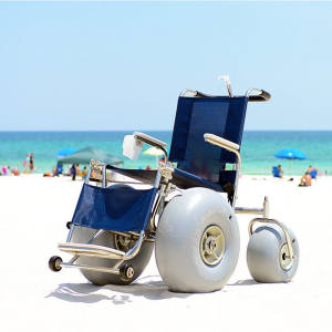 Debug™ All Terrain Beach Wheelchair | Ross Castors  | Fixed Frame | Removable Leg Rest  | Pneumatic Wheels