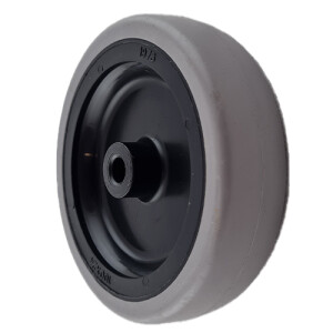 100mm Light Duty Grey Rubber Wheel | Ross Castors  | Ideal for Small Trolleys, Furniture and Equipment