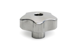 Aluminium Through Thread Handwheel Metal M6 x 40mm Diameter | Ross Castors