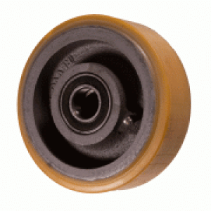 Yellow Polyurethane Wheel 200mm Cast Iron 20mm Ball Journal Bearing | Ross Castors