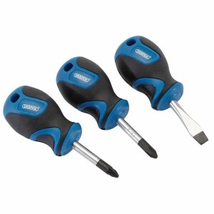 Stubby Soft Grip Screwdriver Set (3 Piece) | Ross Castors