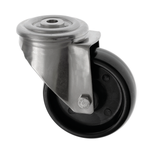 80mm Bolt Hole High Temperature Castor Termotex Wheel | Ross Castors  | Termotex Phenolic Resin Wheel  | Medium Duty Stainless Steel