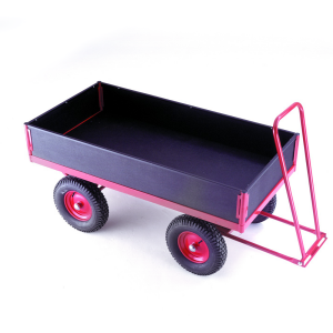 1200x600mm Hand Turntable Trailer - Phenolic Deck and Sides | Ross Castors  | Pneumatic Wheels