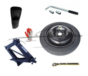 Extradeon Kit - Roue de secours AUDI A3 8Y R16 5x112x57,1 + Clé gola + Cric + House pour cric