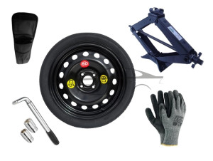 Extradeon Kit - Roue de secours HYUNDAI i20 II R16 4x100x54,1 + Clé gola + Cric + House pour cric