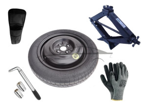 Extradeon Kit - Roue de secours HYUNDAI BAYON R15 4x100x54,1 + Clé gola + Cric + House pour cric