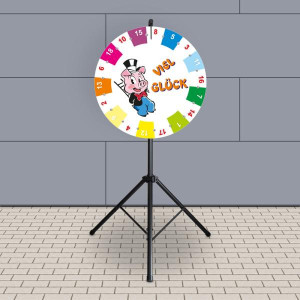 Glücksrad Premium 80 cm - Glücksschwein