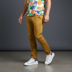 Ruckfield Pantalon chino essentiel moutarde