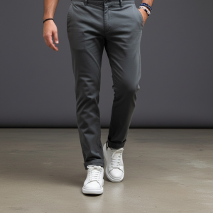 Ruckfield Pantalon chino essentiel gris foncé