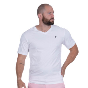Ruckfield T-shirt Basique col V blanc