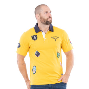 Polo patch Ruckfield Coupe du Monde moutarde