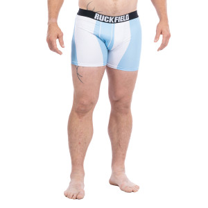 Boxer Ruckfield X Astérix rayé bleu ciel / blanc