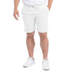 Bermuda en lin Ruckfield blanc