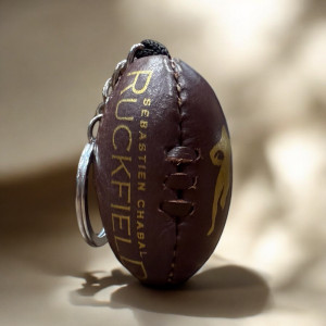 Ruckfield Porte-clés ballon en cuir marron