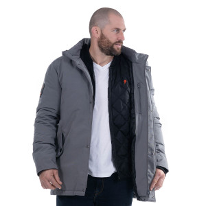 Parka 2 en 1 gris souris Ruckfield Maison de Rugby