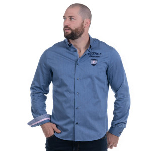 Chemise bleue Ruckfield à manches longues