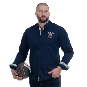 Ruckfield Chemise à manches longues Selected Rugby bleu marine