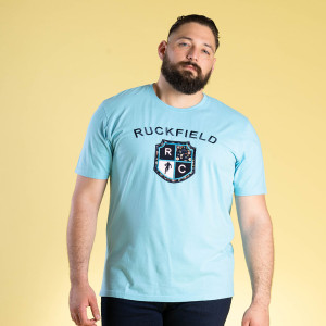 T-shirt bleu clair Rugby Club Ruckfield