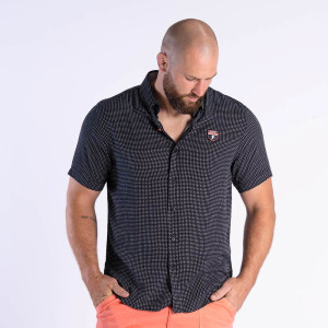 Chemise à manches courtes bleu marine Ruckfield élégance