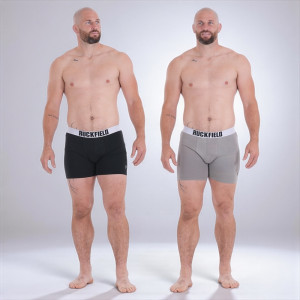 Lot de 2 boxers Ruckfield Essentiels noir/gris