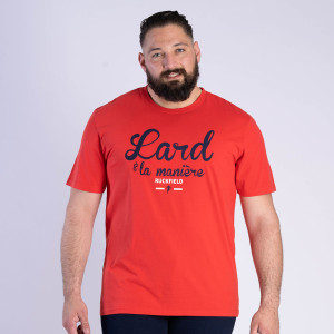 T-shirt Ruckfield rouge ""Lard & la manière""