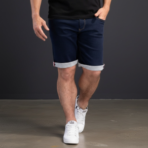 Ruckfield Bermuda en jean bleu marine