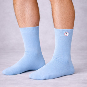 Chaussettes unies Ruckfield bleu ciel
