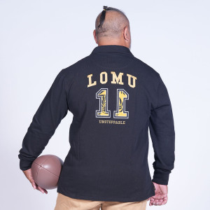 Ruckfield Polo noir Jonah Lomu à manches longues