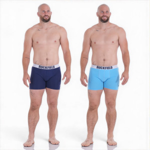 Lot de 2 boxers Ruckfield Essentiels bleu turquoise/bleu marine