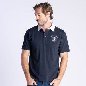 Polo bleu marine à manches courtes WEBB ELLIS