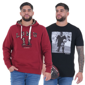 Ruckfield Pack duo Jonah Lomu sweat rouge foncé / t-shirt