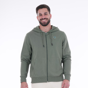 Sweat à capuche zippé Ruckfield Essentiel kaki