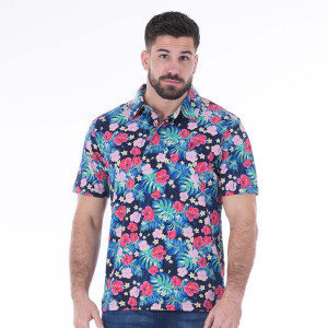 Polo à manches courtes imprimé fleuri Ruckfield Tropical Rugby