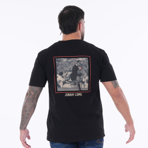 T-shirt à manches courtes noir ""Jonah Lomu"" by Ruckfield.